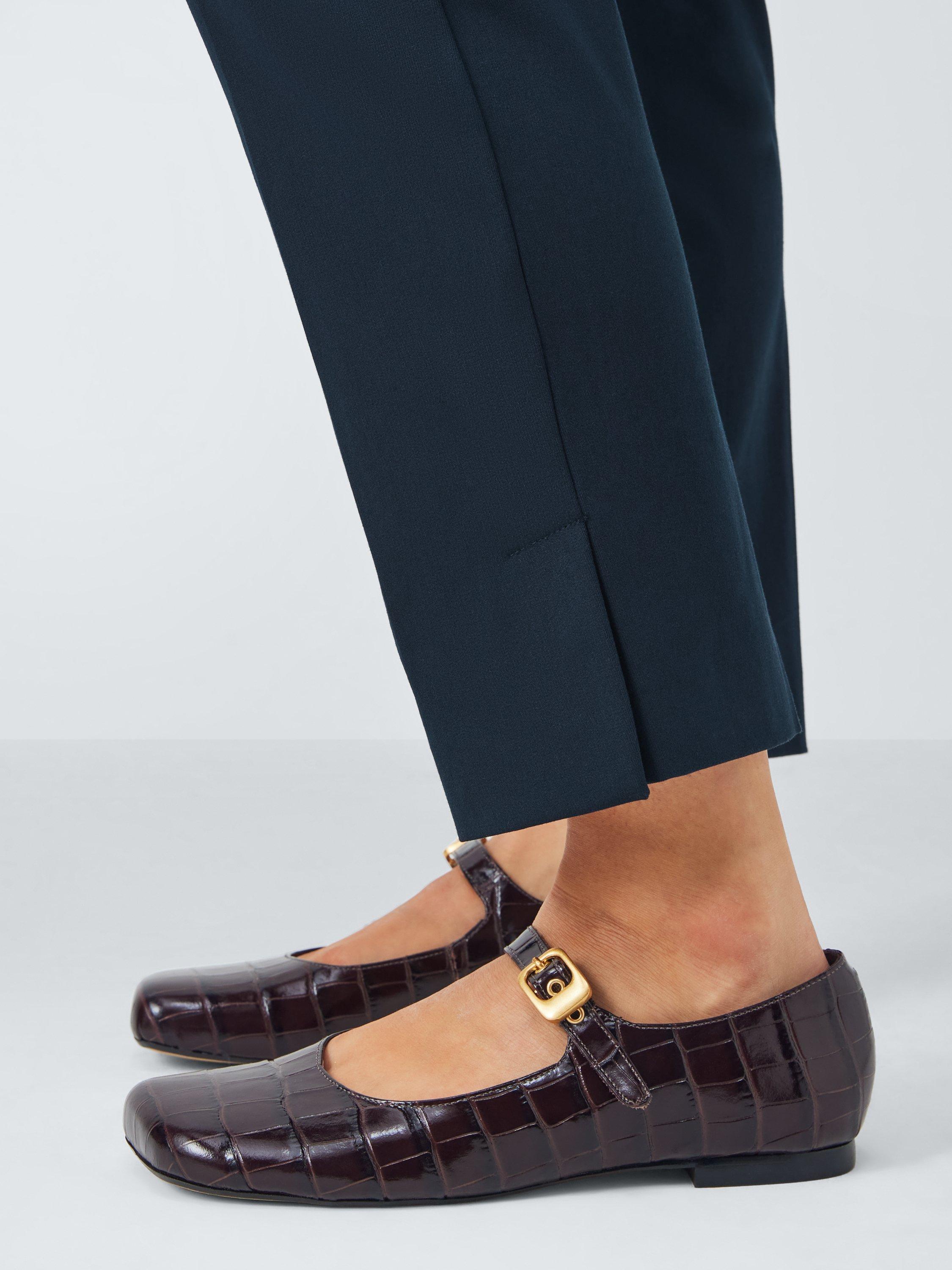Product image 5 of 6, which shows John Lewis Slim Bi-Stretch Cotton Blend Trouser, Navy, 8