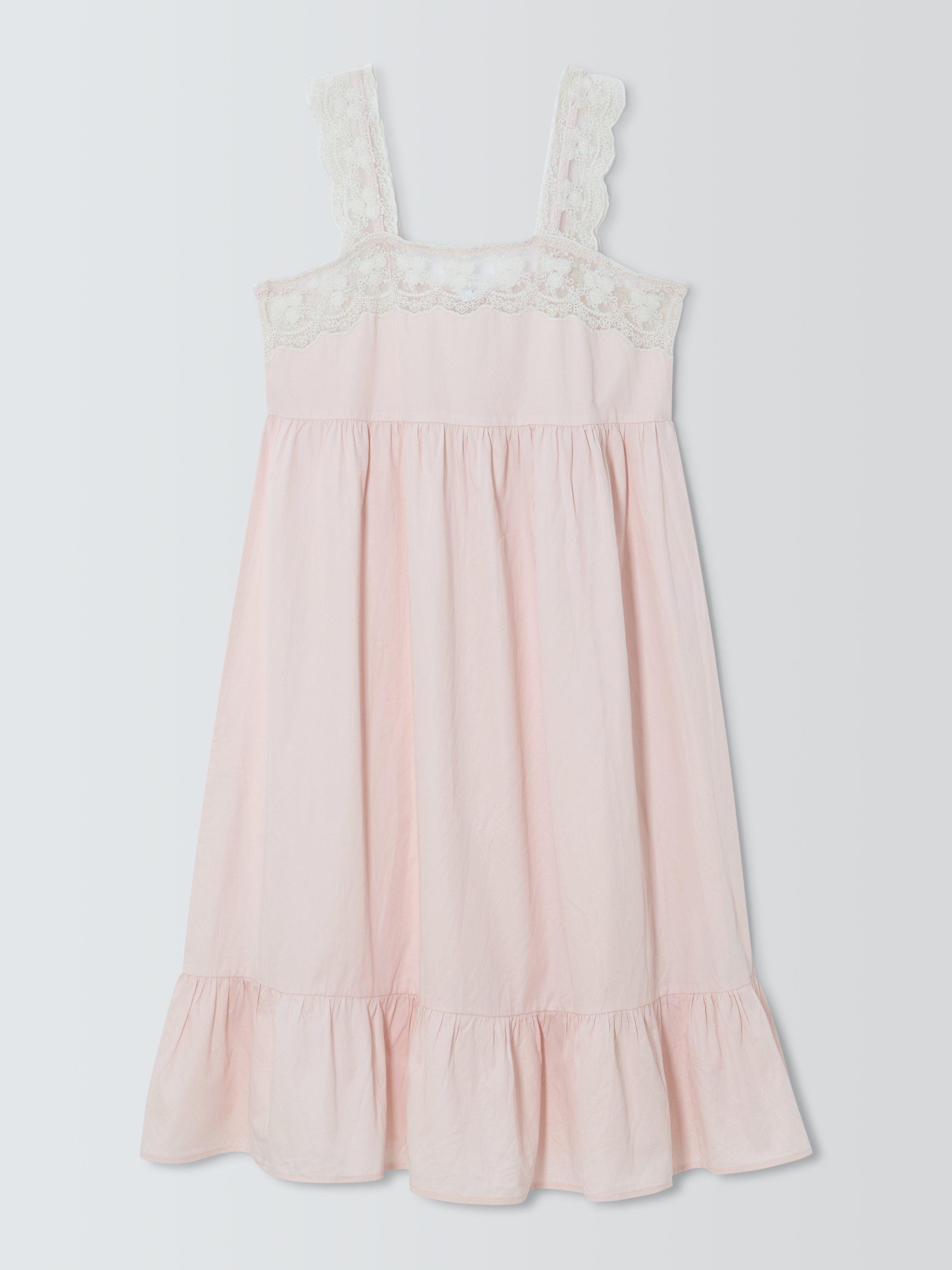 Product image 4 of 5, which shows John Lewis Lace Strap Ruffle Hem Chemise, Delicacy, 8