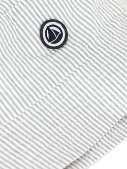 Petit Bateau Kids' Cotton Stripe Sun Hat, Marshmallow/Brut - view 2, Marshmallow/Brut