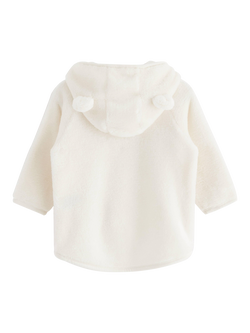 Lindex Baby Zip-Up Hooded Jacket, Light Dusty White, Light Dusty White