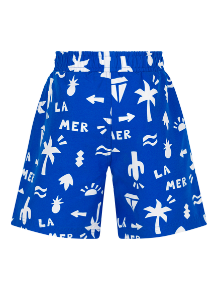 Petit Bateau Kids' La Mer Swim Shorts, Porcelana - view 2, Porcelana
