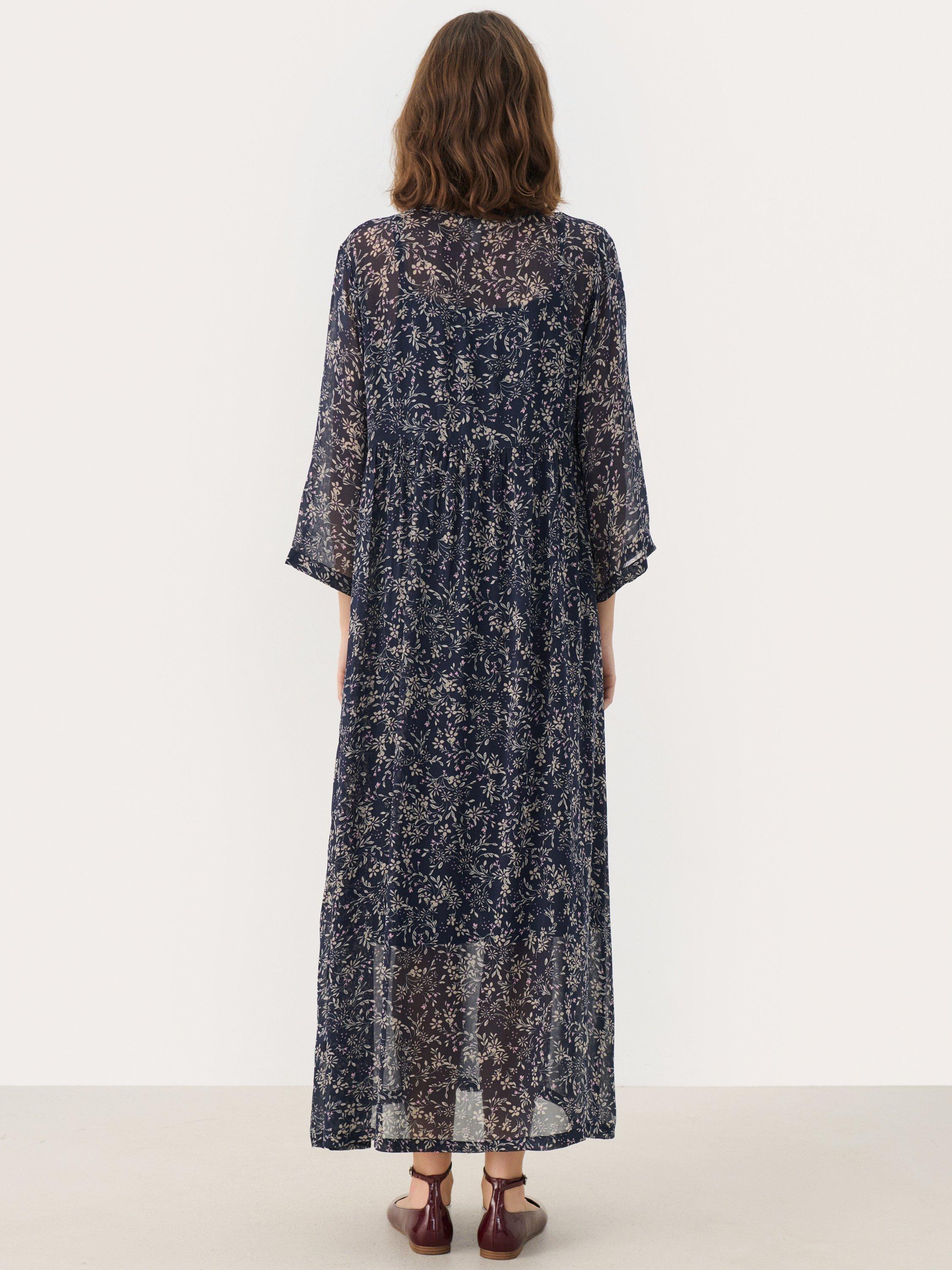 Product image 2 of 6, which shows Part Two Polonia Floral Dress, Dark Navy Scattered, 8