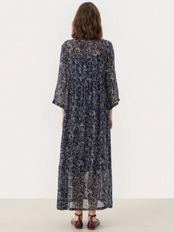 Part Two Polonia Floral Dress, Dark Navy Scattered - view 2, Dark Navy Scattered