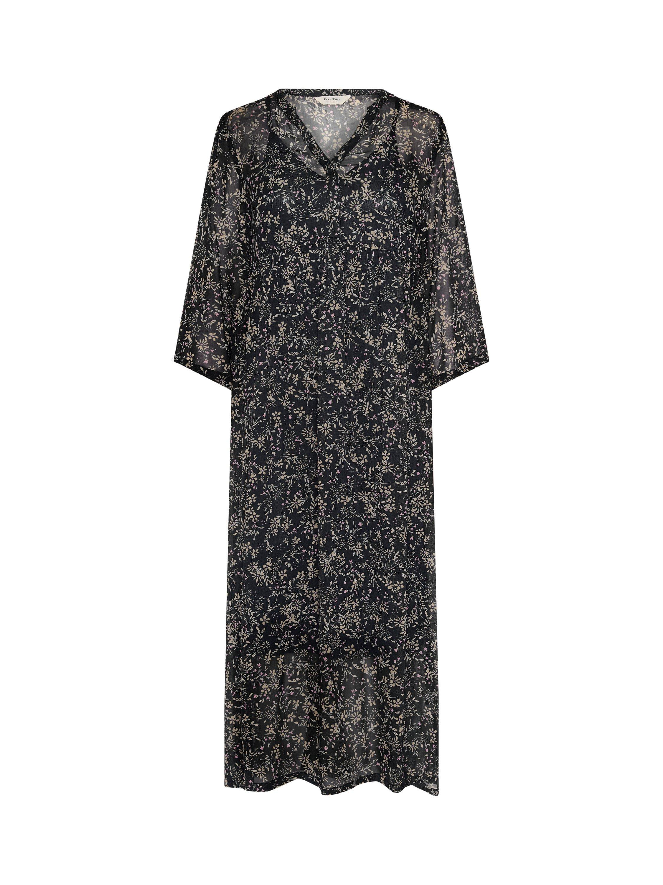 Product image 5 of 6, which shows Part Two Polonia Floral Dress, Dark Navy Scattered, 8