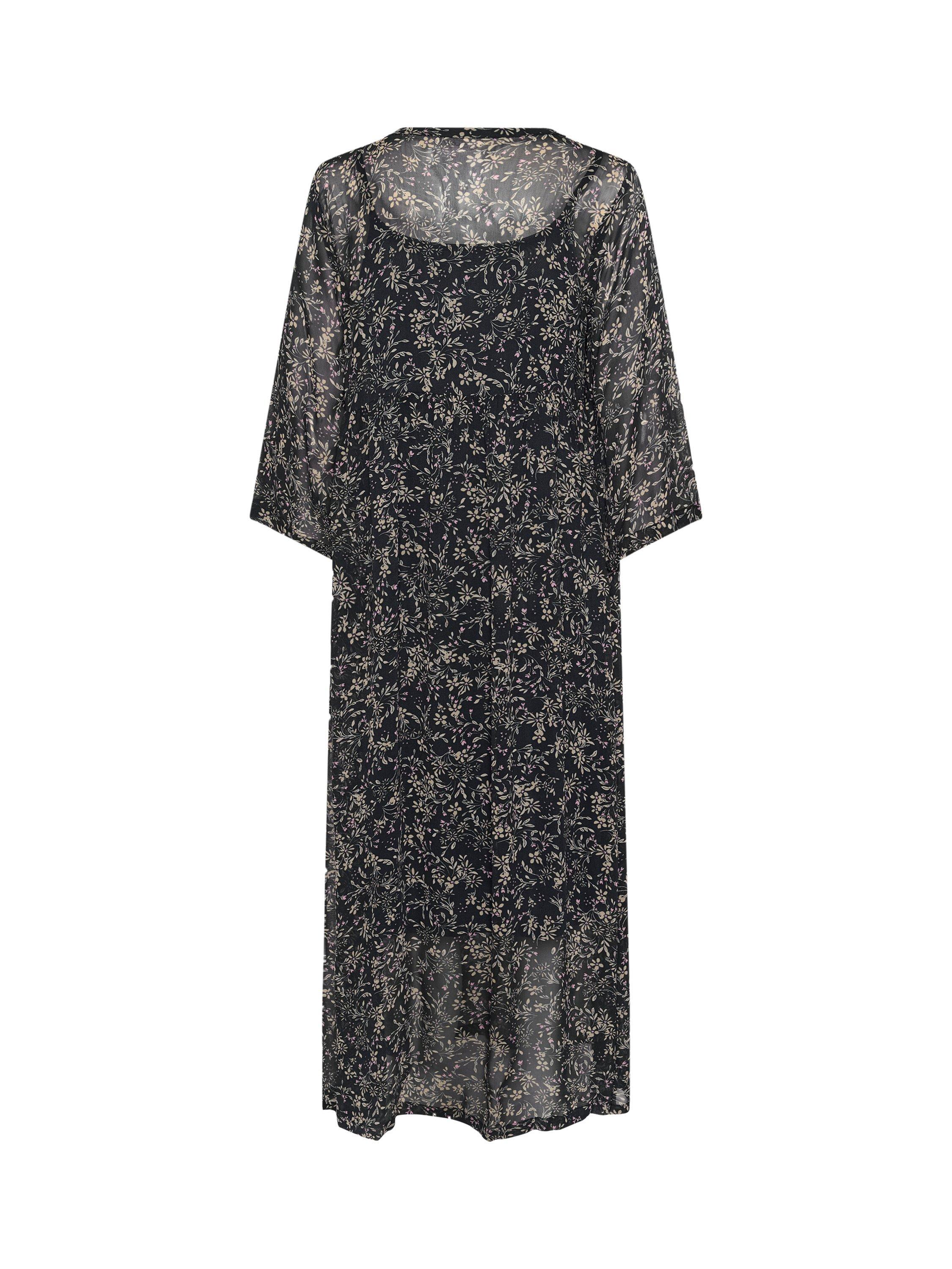 Product image 6 of 6, which shows Part Two Polonia Floral Dress, Dark Navy Scattered, 8