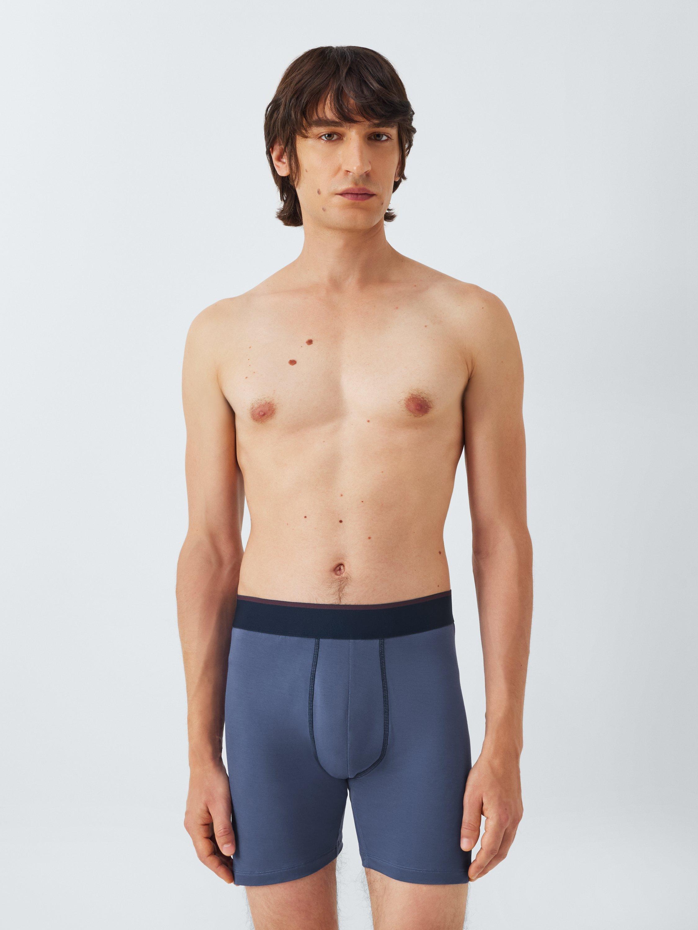 Product image 2 of 4, which shows John Lewis Bamboo Trunks, Pack of 3, Red Berry, S