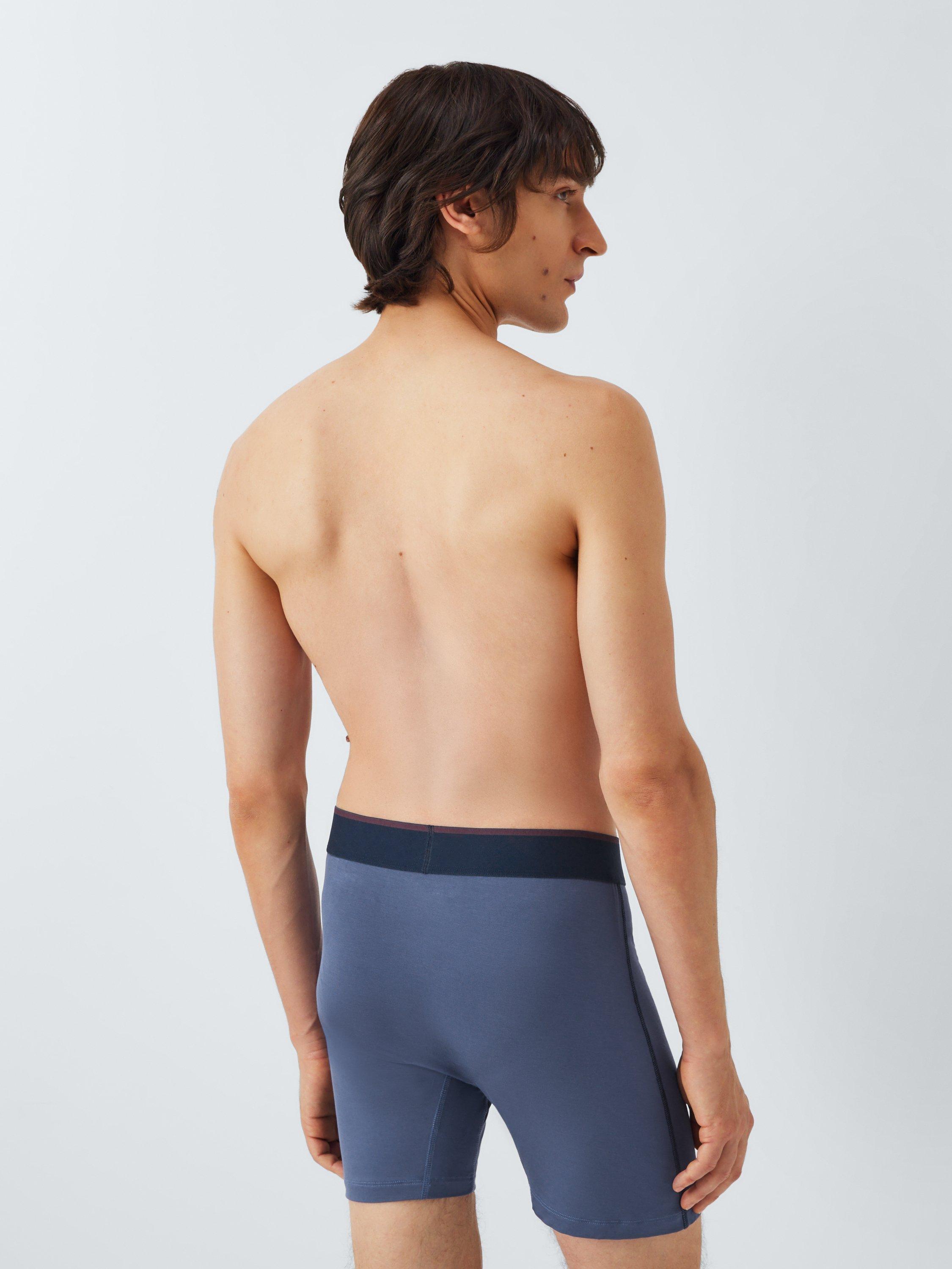 Product image 3 of 4, which shows John Lewis Bamboo Trunks, Pack of 3, Red Berry, S