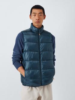 John Lewis Ripstop Puffer Gilet, Sky Captain