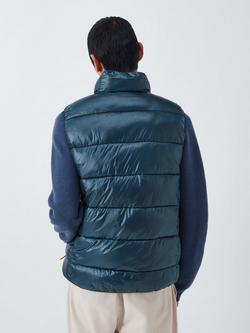 John Lewis Ripstop Puffer Gilet - view 2, Sky Captain