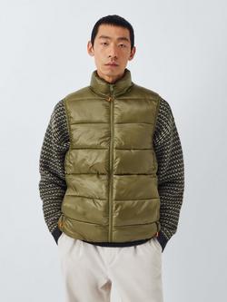 John Lewis Ripstop Puffer Gilet, Olive Drab