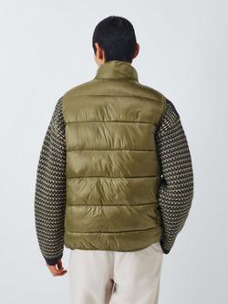 John Lewis Ripstop Puffer Gilet - view 2, Olive Drab
