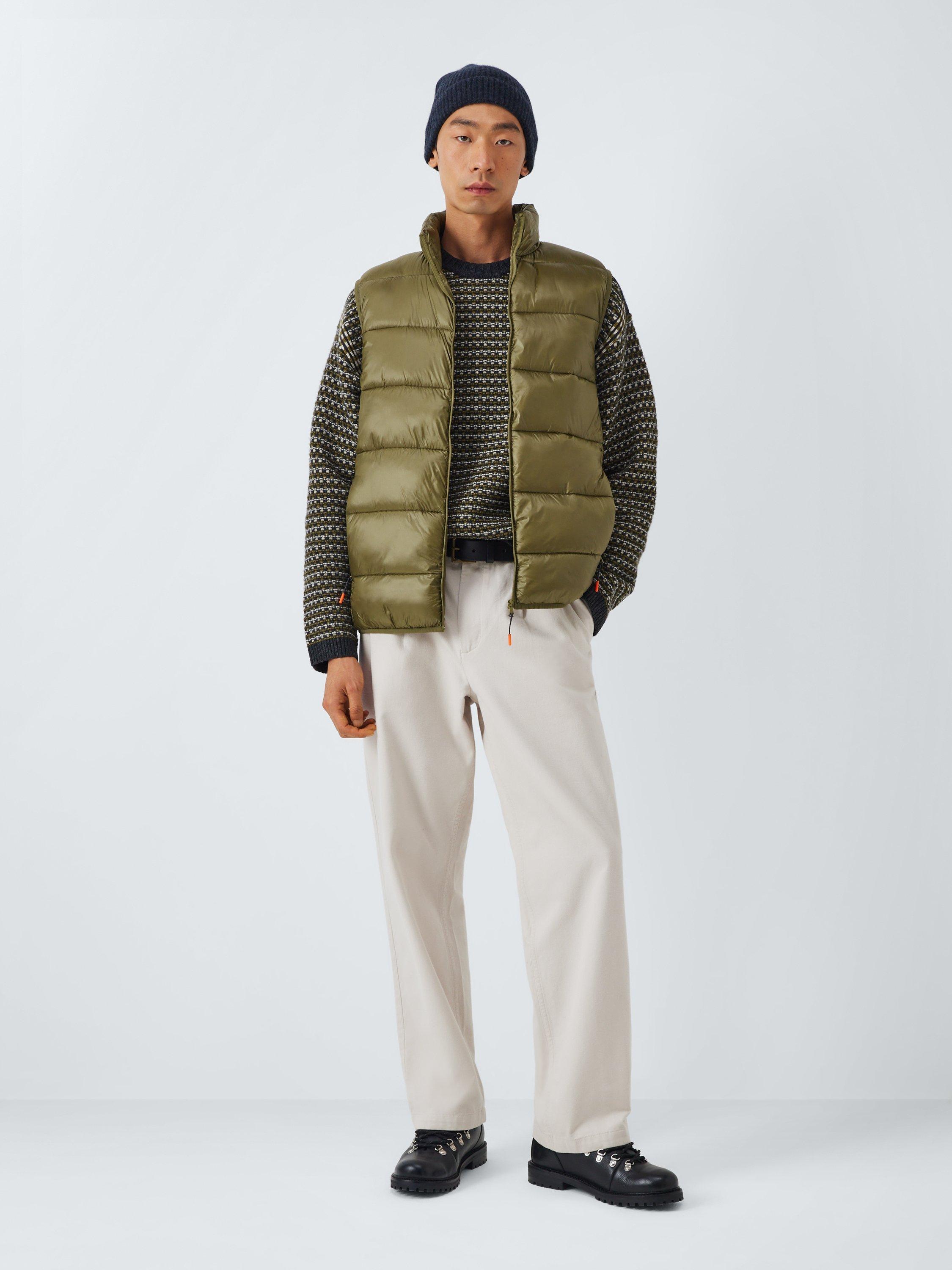 Product image 3 of 6, which shows John Lewis Ripstop Puffer Gilet, Olive Drab, S