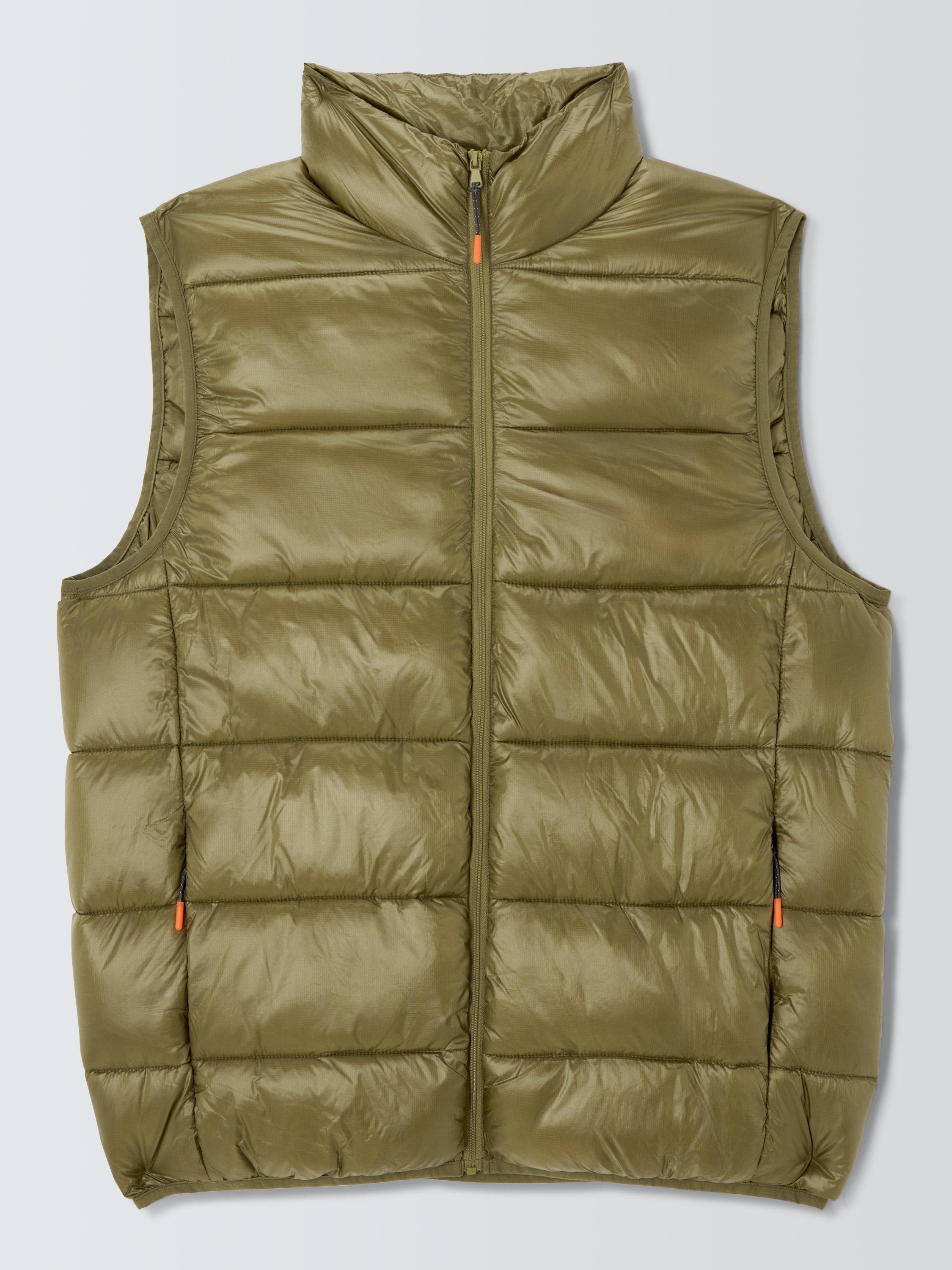 Product image 4 of 6, which shows John Lewis Ripstop Puffer Gilet, Olive Drab, S