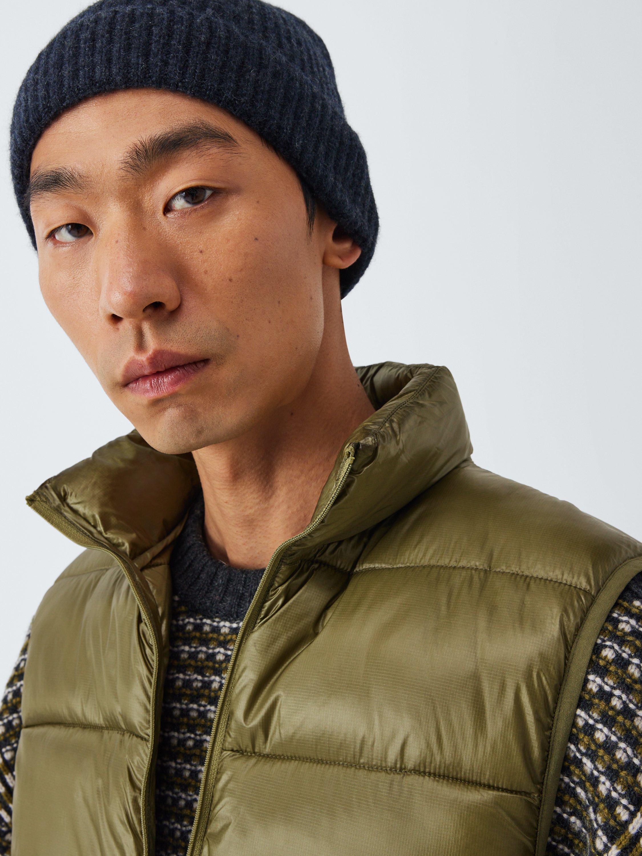 Product image 5 of 6, which shows John Lewis Ripstop Puffer Gilet, Olive Drab, S