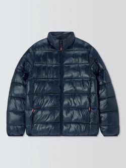 John Lewis Zip Front Puffer Jacket - view 2, Sky Captain