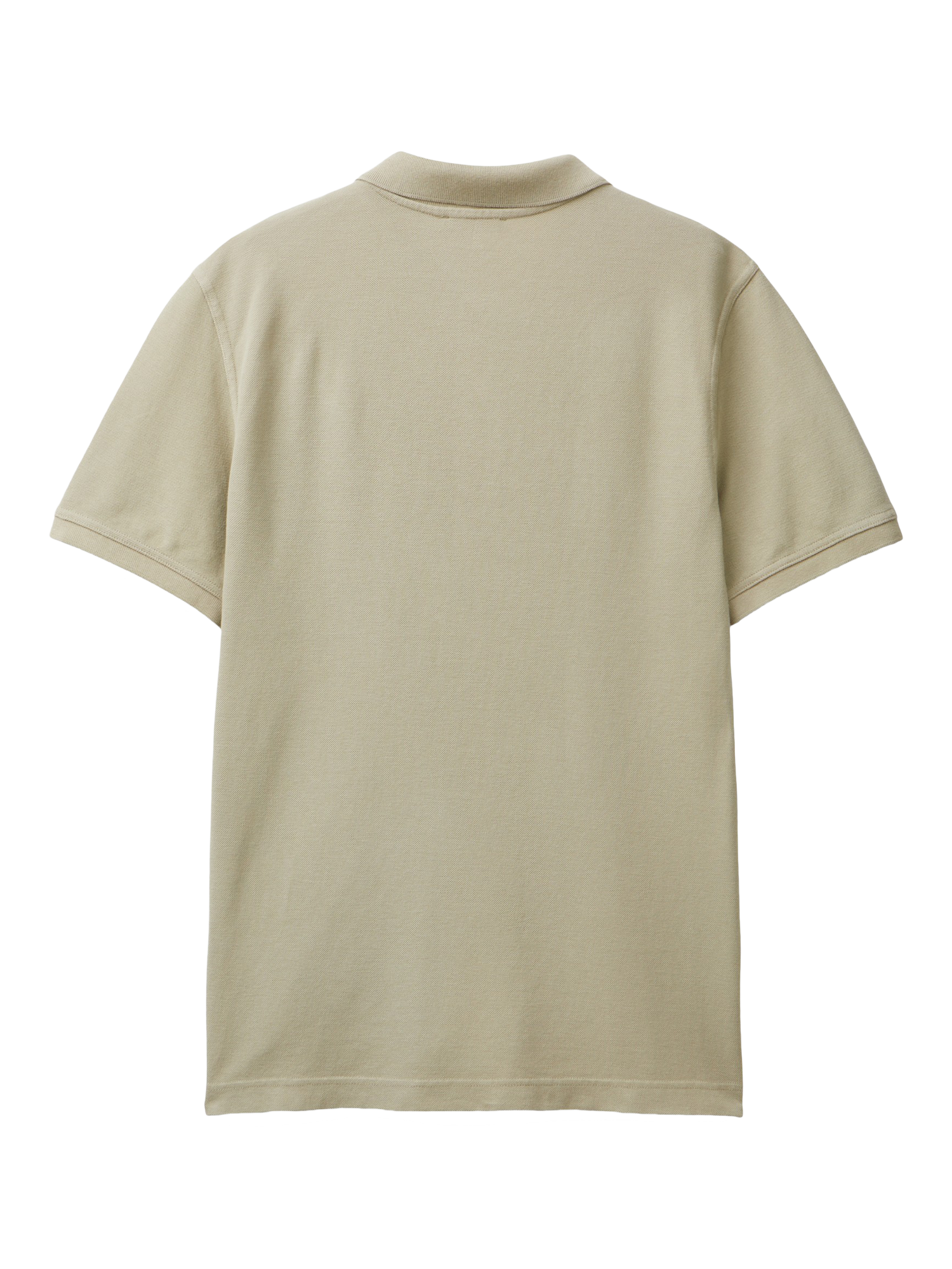 Product image 4 of 4, which shows Benetton Cotton Regular Fit Short Sleeve Polo Shirt, Military Green, S