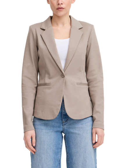 ICHI Kate Slim Fit Blazer, Light Brown