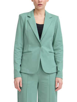 ICHI Kate Single Button Blazer, Beryl Green