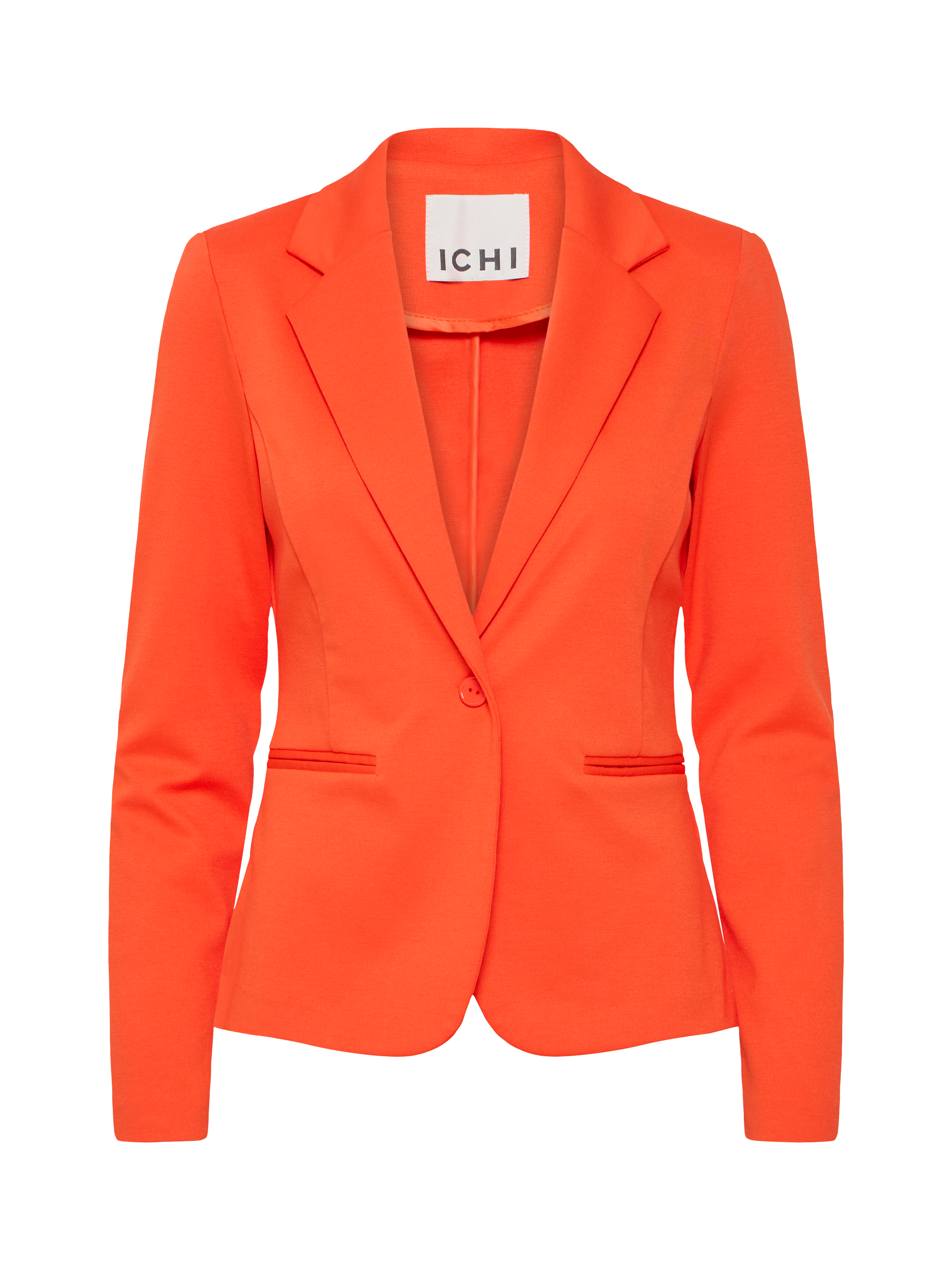 Product image 4 of 6, which shows ICHI Kate Fitted Blazer, Fiesta, XS