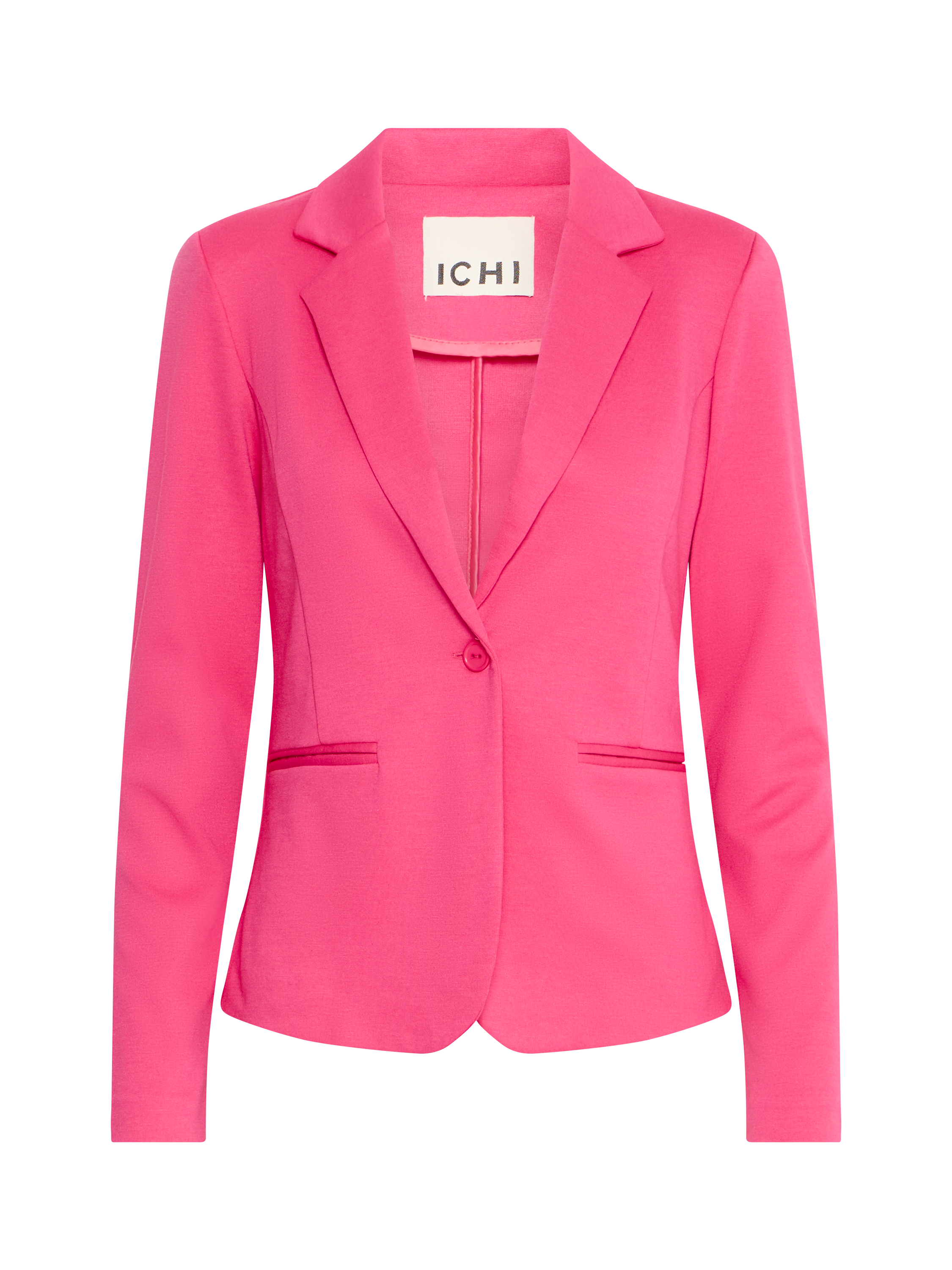 Product image 5 of 7, which shows ICHI Kate Fitted Blazer, Pink Yarrow, XS