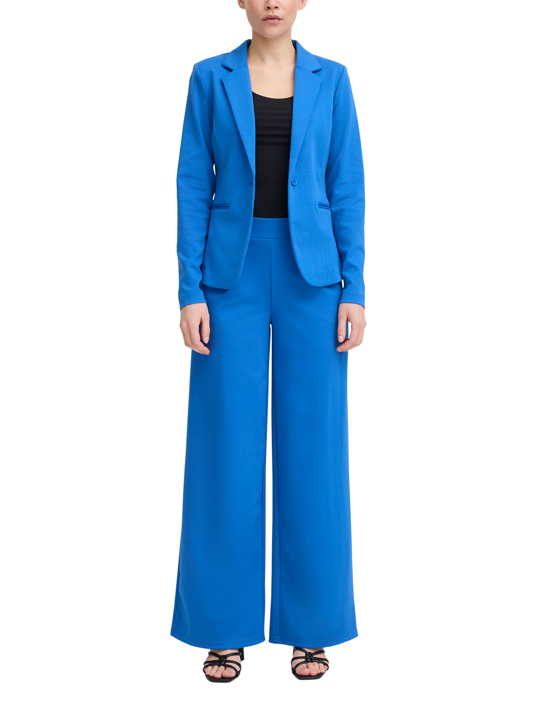 Product image 3 of 7, which shows ICHI Kate Fitted Blazer, Turkish Sea, XS
