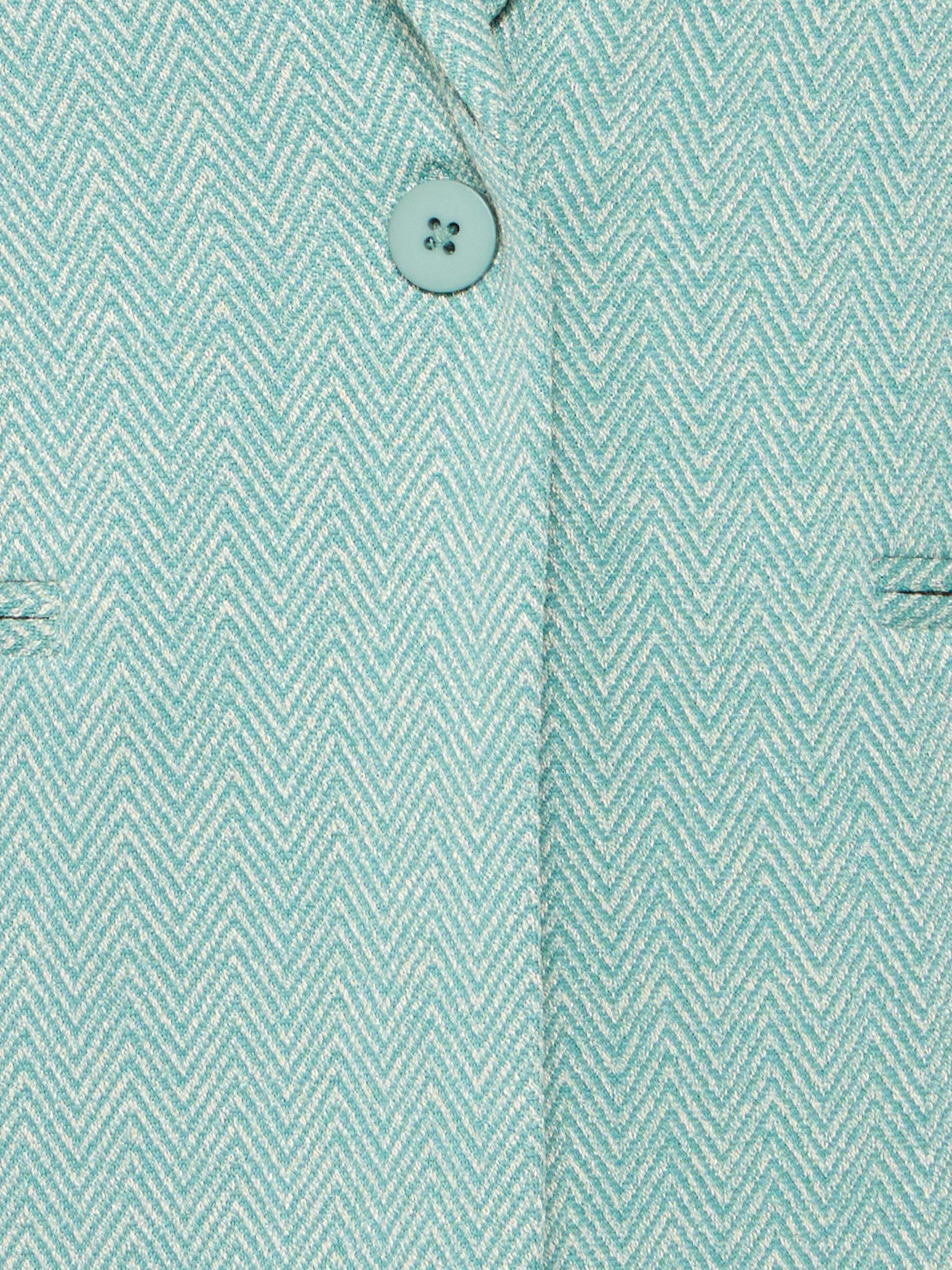 Product image 7 of 7, which shows ICHI Kate Herringbone Jacquard Fitted Blazer, Beryl Green/Almond, XS