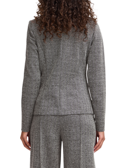 ICHI Kate Herringbone Jacquard Fitted Blazer - view 2, Black/White