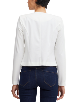 ICHI Kate Cropped Open Jacket - view 2, Cloud Dancer