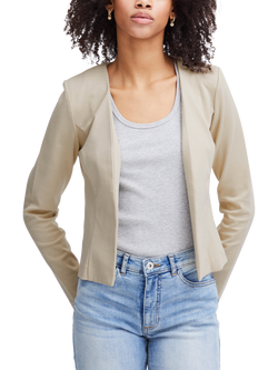 ICHI Kate Cropped Open Jacket, Doeskin