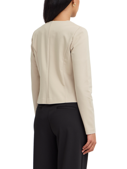 ICHI Kate Cropped Open Jacket - view 2, Doeskin