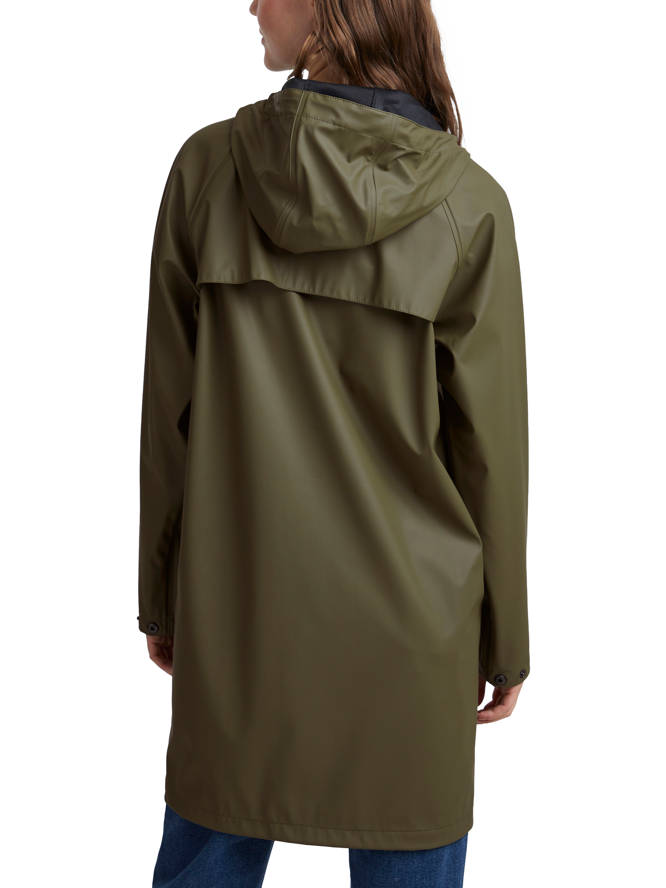 Product image 2 of 7, which shows ICHI Tazi Hooded Rain Coat, Kalamata, XS