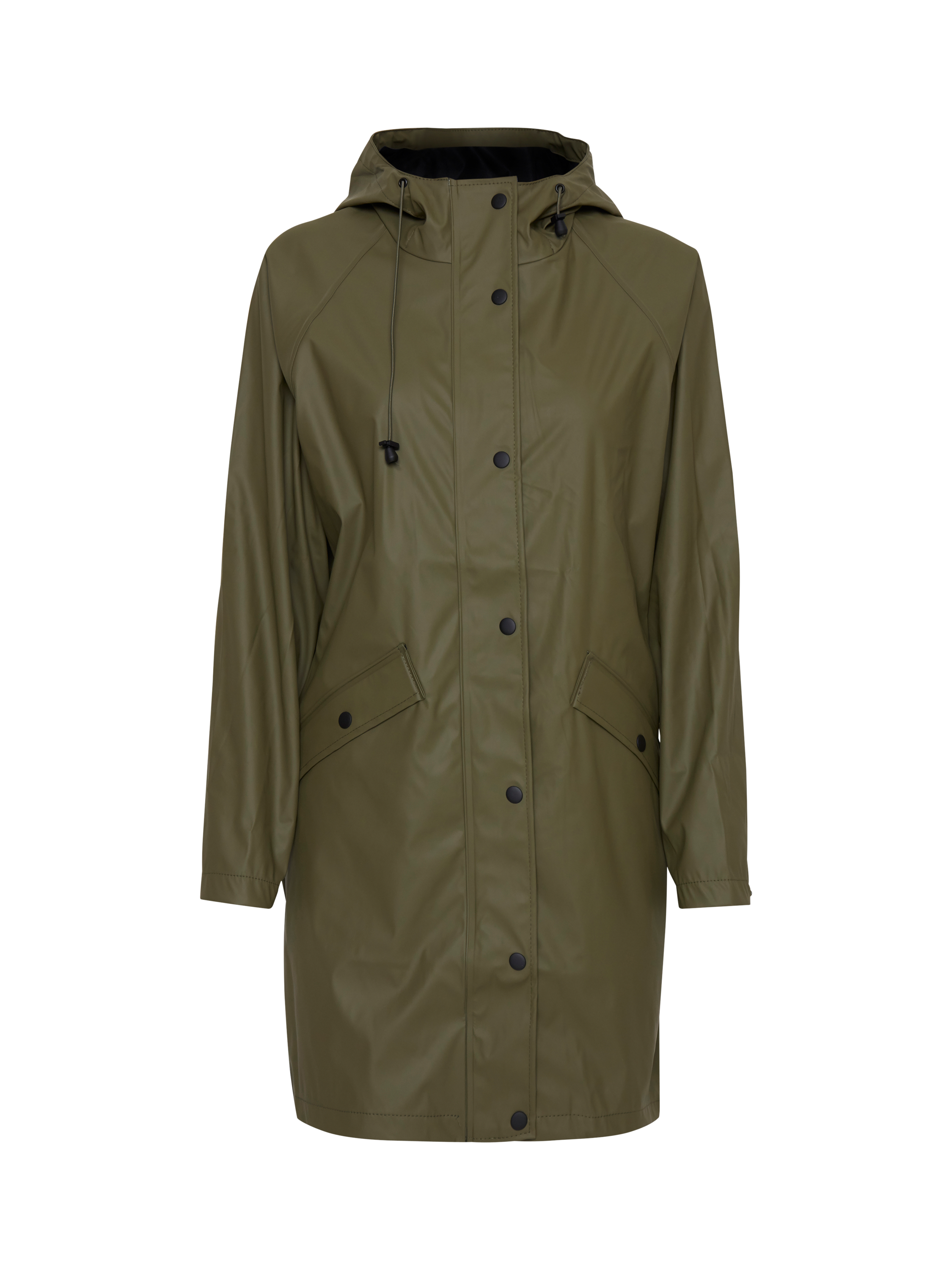 Product image 5 of 7, which shows ICHI Tazi Hooded Rain Coat, Kalamata, XS