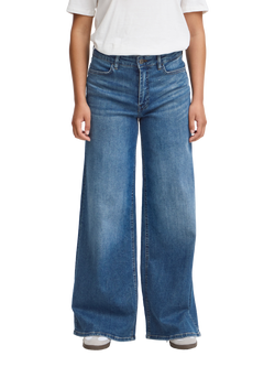 ICHI Twiggy Wide Leg Jeans, Medium Blue