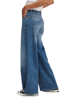 ICHI Twiggy Wide Leg Jeans - view 2, Medium Blue