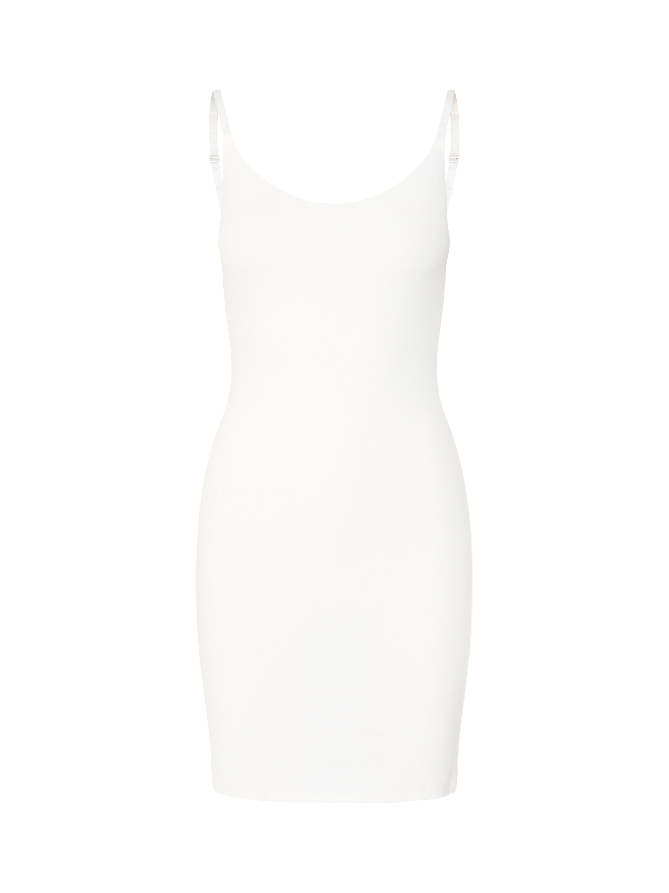 Product image 5 of 6, which shows ICHI Iasiv Scoop Neck Sleeveless Slip Dress, Cloud Dancer, XS