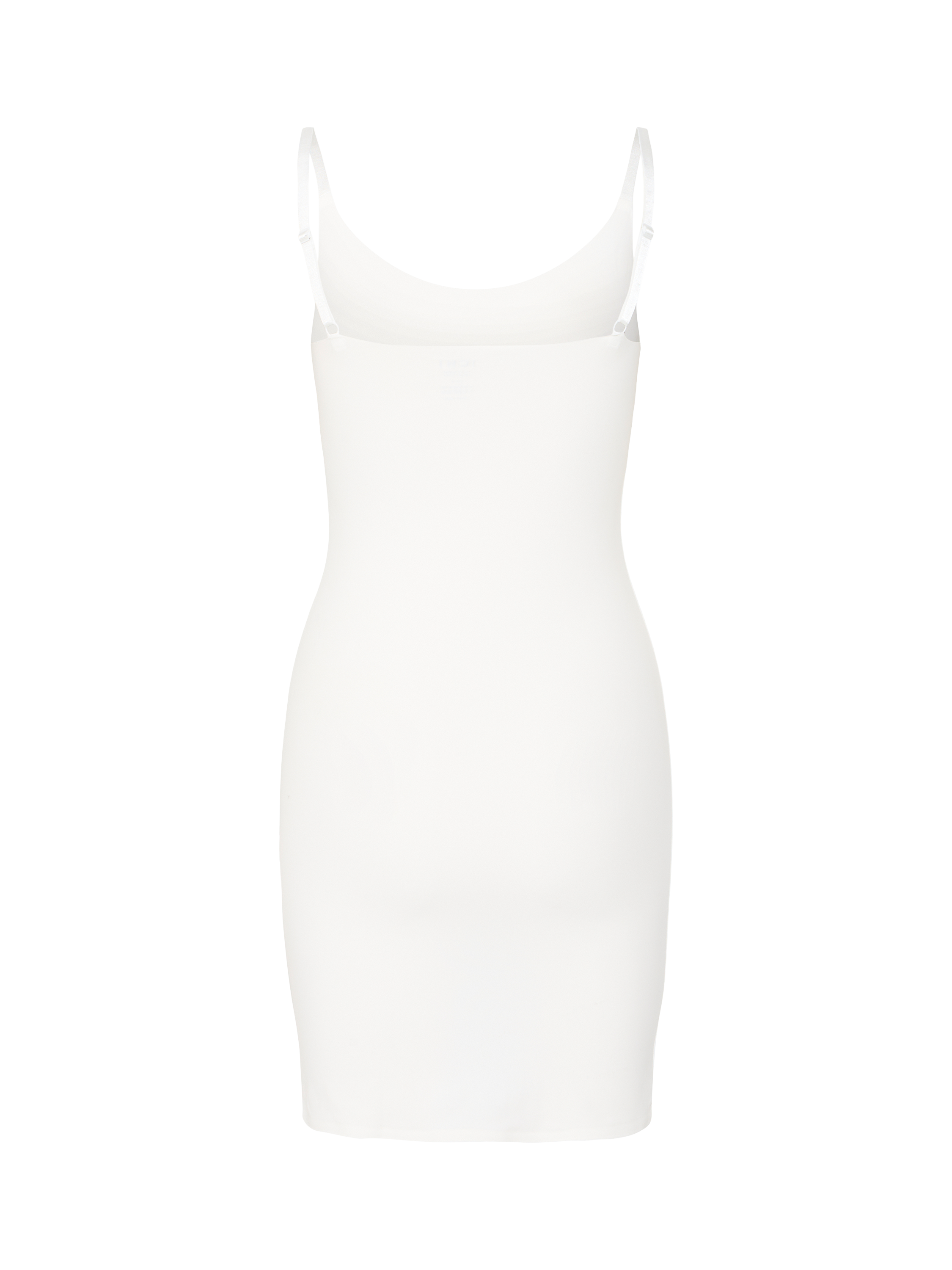 Product image 6 of 6, which shows ICHI Iasiv Scoop Neck Sleeveless Slip Dress, Cloud Dancer, XS