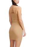 ICHI Iasiv Scoop Neck Sleeveless Slip Dress, Tan