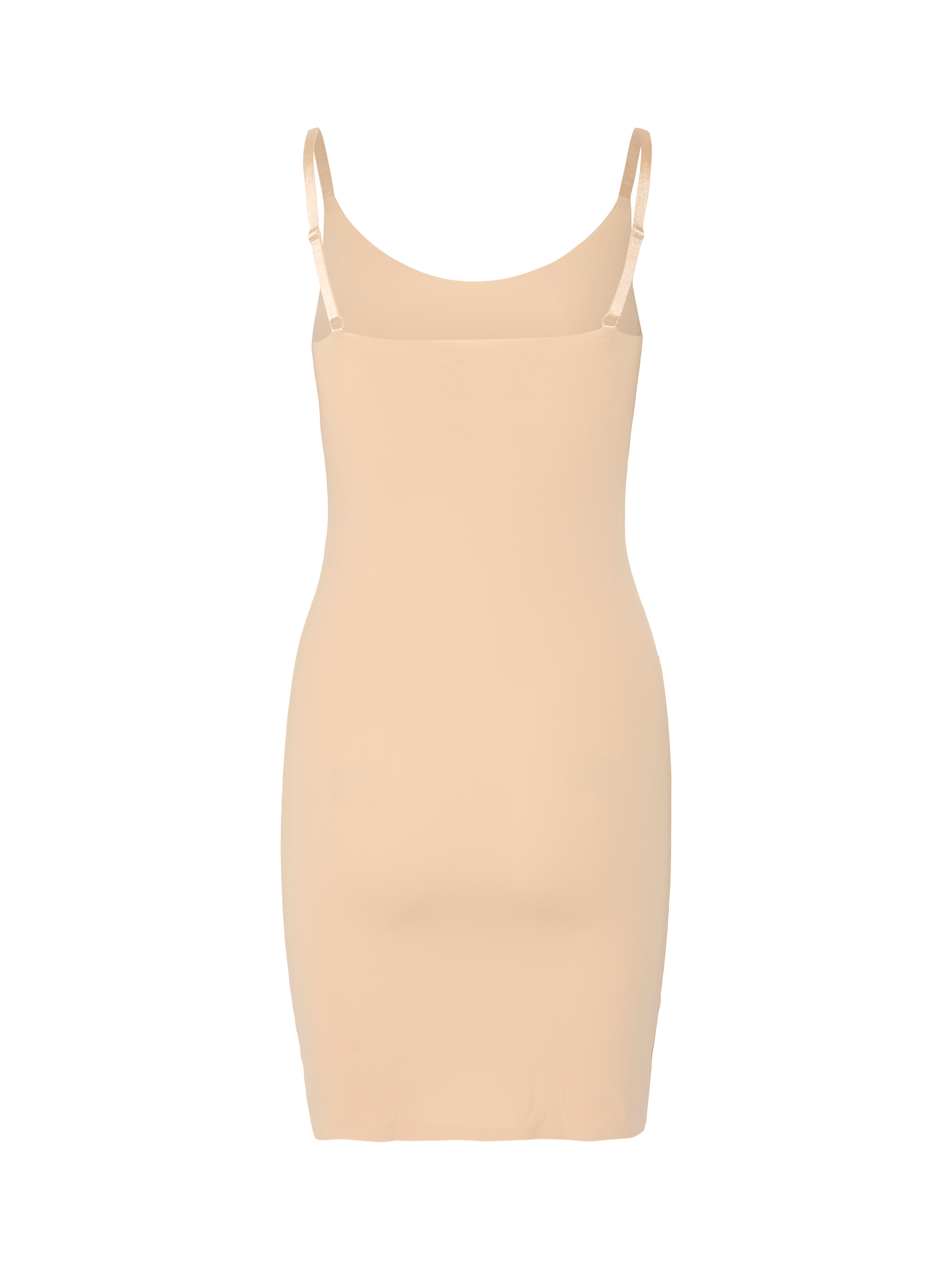 Product image 6 of 7, which shows ICHI Iasiv Scoop Neck Sleeveless Slip Dress, Tan, XS