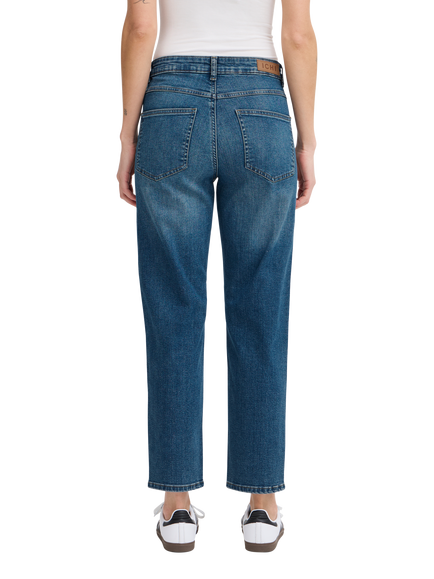ICHI Twiggy Raven Straight Leg Jeans, Washed Medium Blue - view 2, Medium Blue