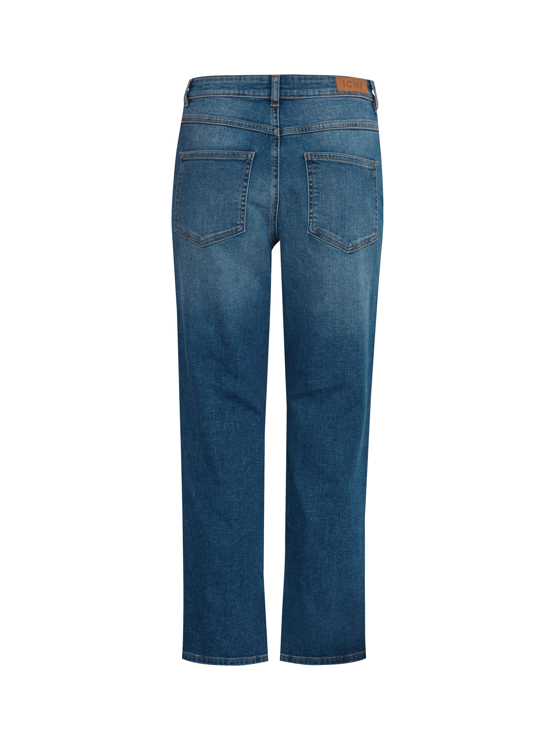 Product image 6 of 7, which shows ICHI Twiggy Raven Straight Leg Jeans, Washed Medium Blue, 25R