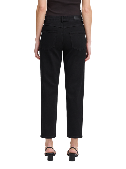 ICHI Twiggy Raven Straight Leg Jeans, Black - view 2, Black