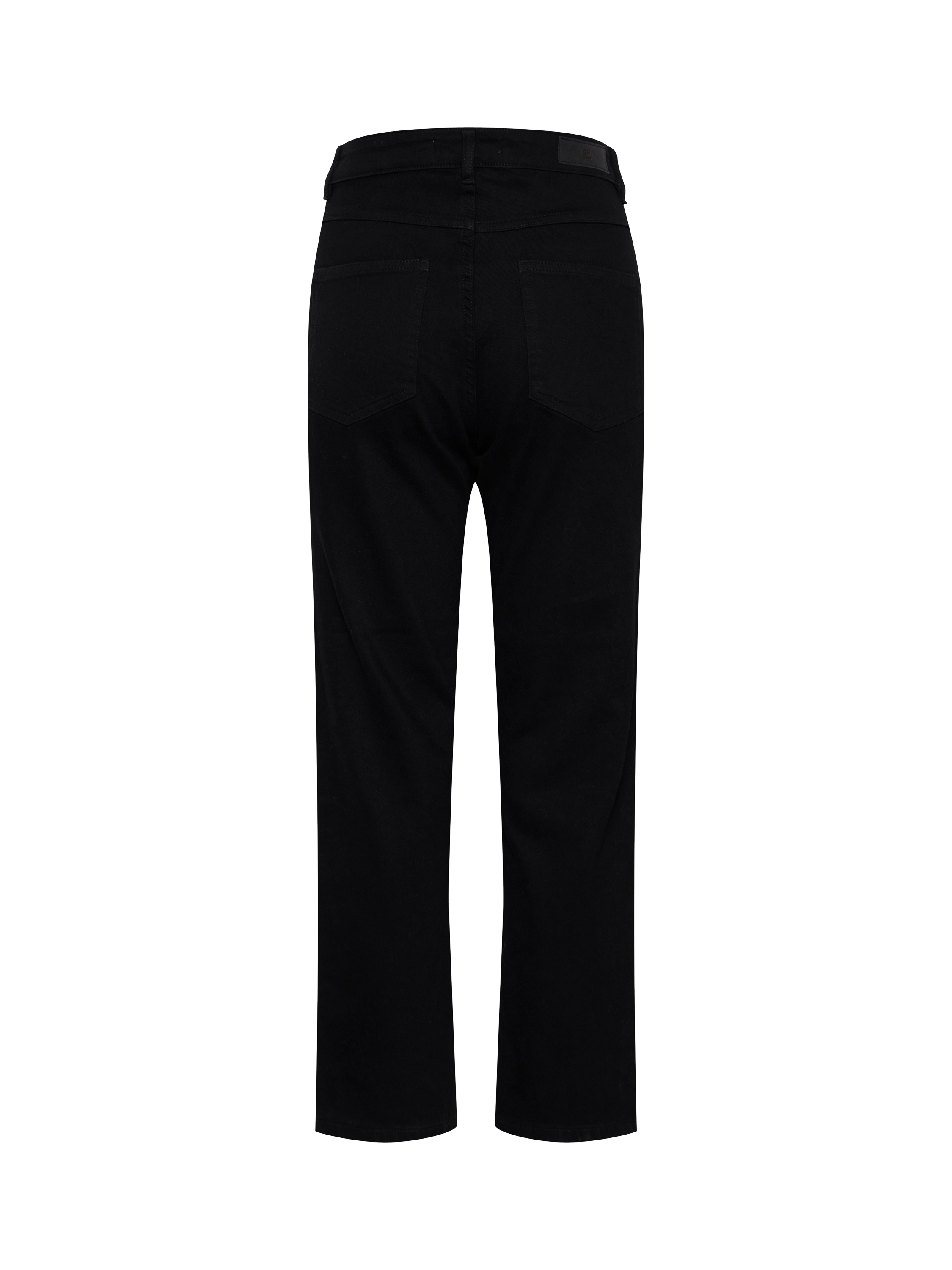 Product image 6 of 7, which shows ICHI Twiggy Raven Straight Leg Jeans, Black, 25S