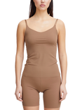 ICHI Siv Scoop Neck Vest Top, Pecan Pie