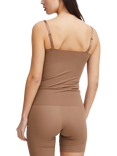 ICHI Siv Scoop Neck Vest Top, Pecan Pie
