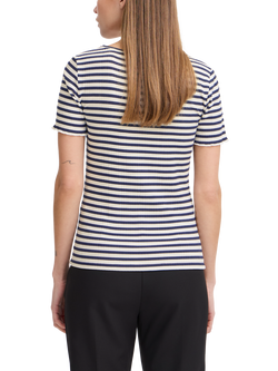 ICHI Cella Stripe Crew Neck T-Shirt - view 2, Total Eclipse