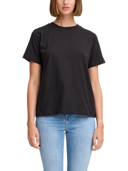 ICHI Palmer Pure Organic Cotton Loose Fit T-Shirt, Black, Black