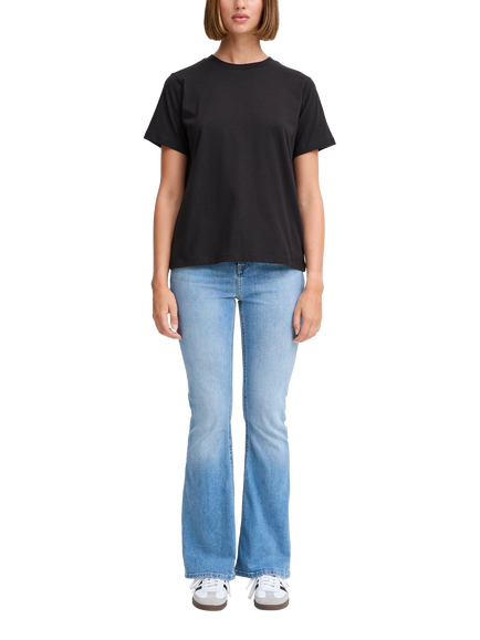 ICHI Palmer Pure Organic Cotton Loose Fit T-Shirt, Black - view 2, Black