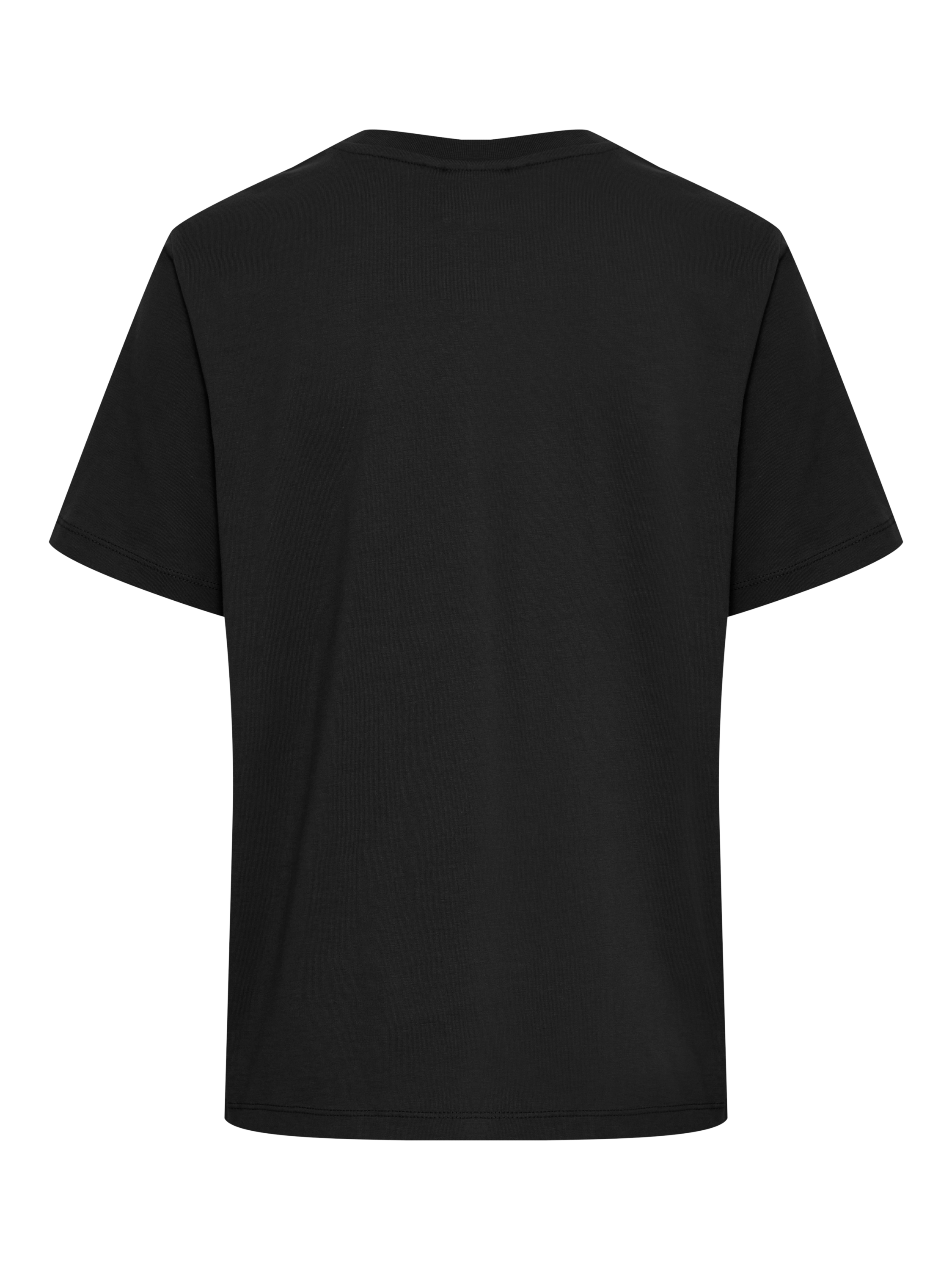 Product image 5 of 6, which shows ICHI Palmer Pure Organic Cotton Loose Fit T-Shirt, Black, XS