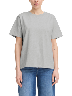 ICHI Palmer Melange T-Shirt, Grey Melange, Grey Melange