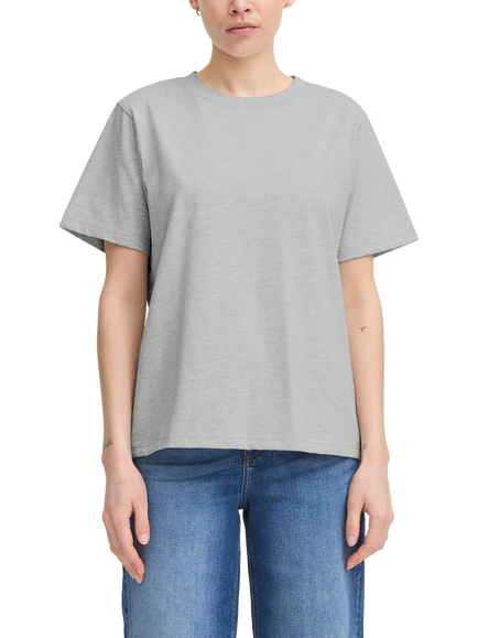 ICHI Palmer Melange T-Shirt, Grey Melange, Grey Melange